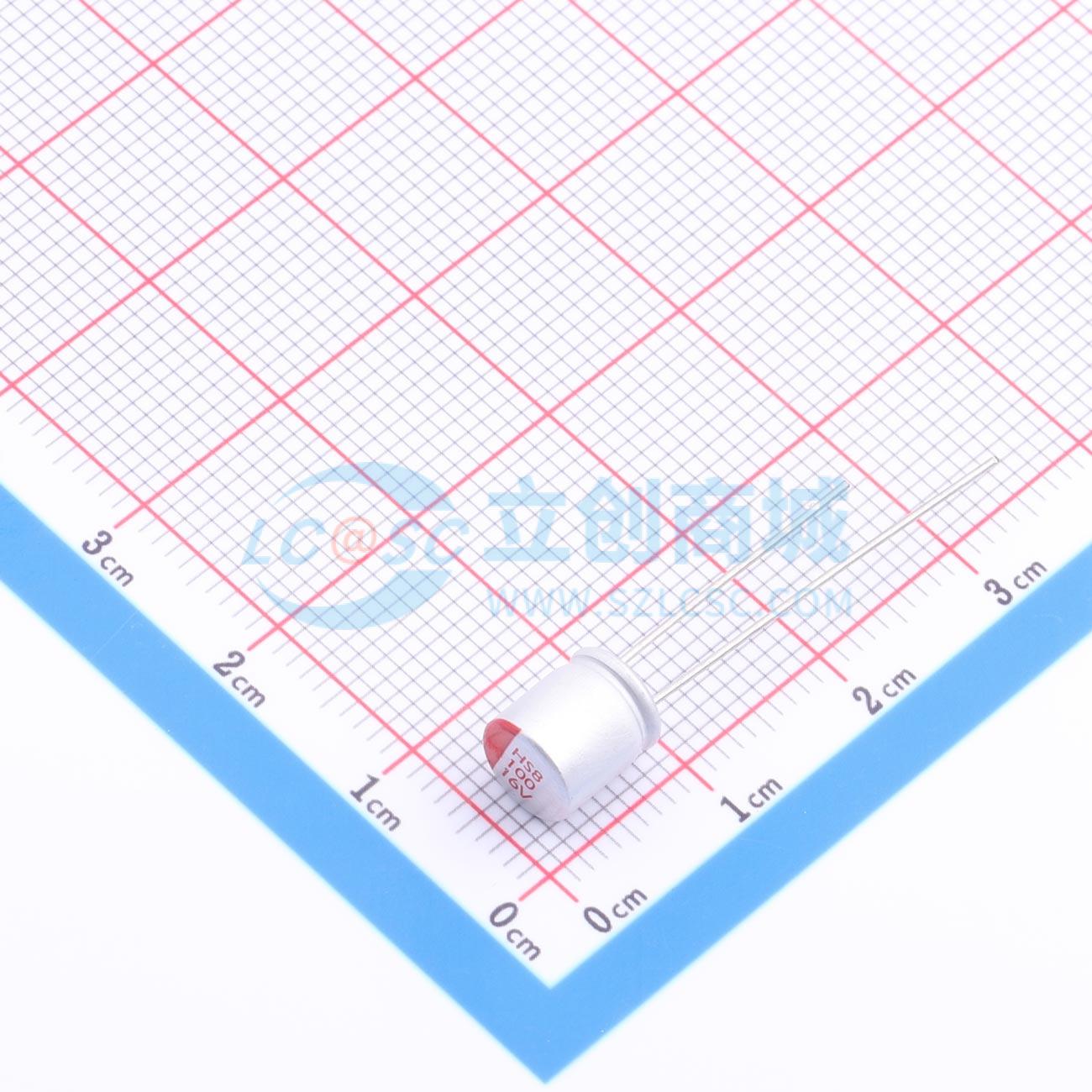 点击查看大图 RYHS16V100UF6.3*7实物图