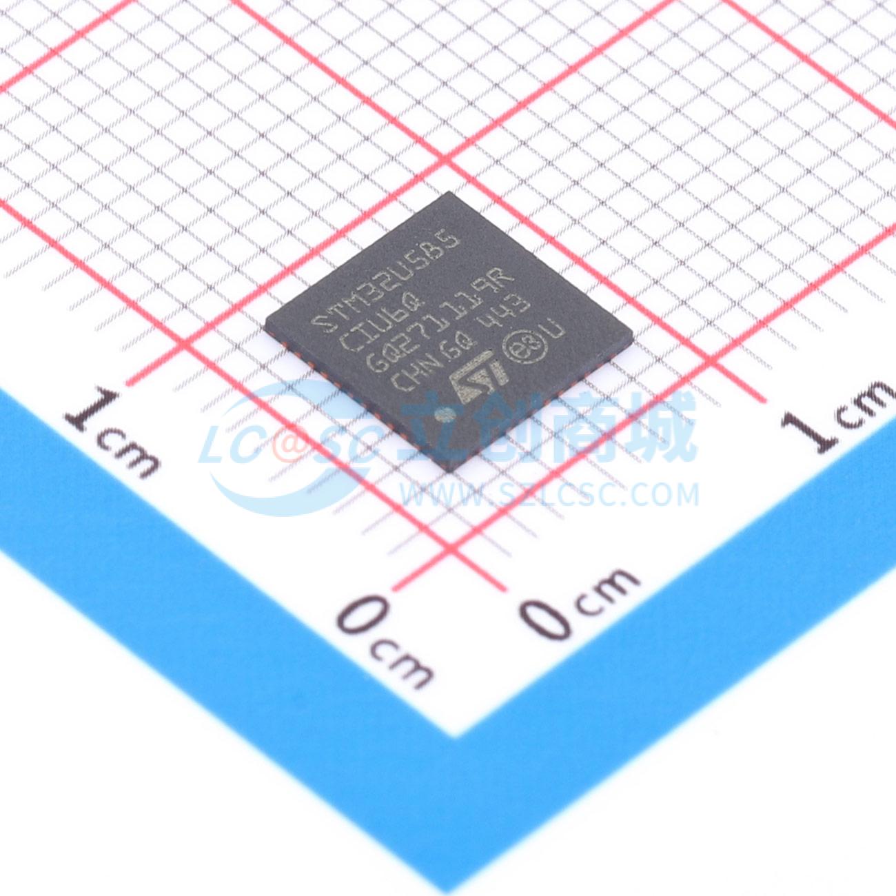 点击查看大图 STM32U585CIU6Q实物图