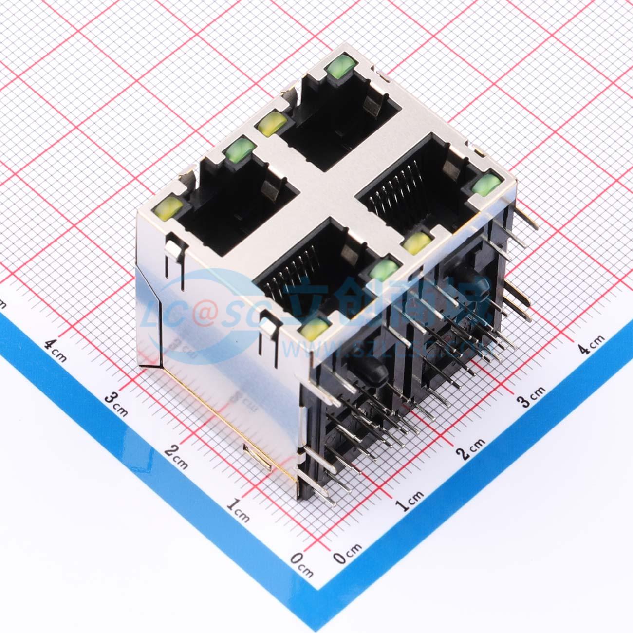 点击查看大图 HC-RJ45-059C-2*2-1实物图
