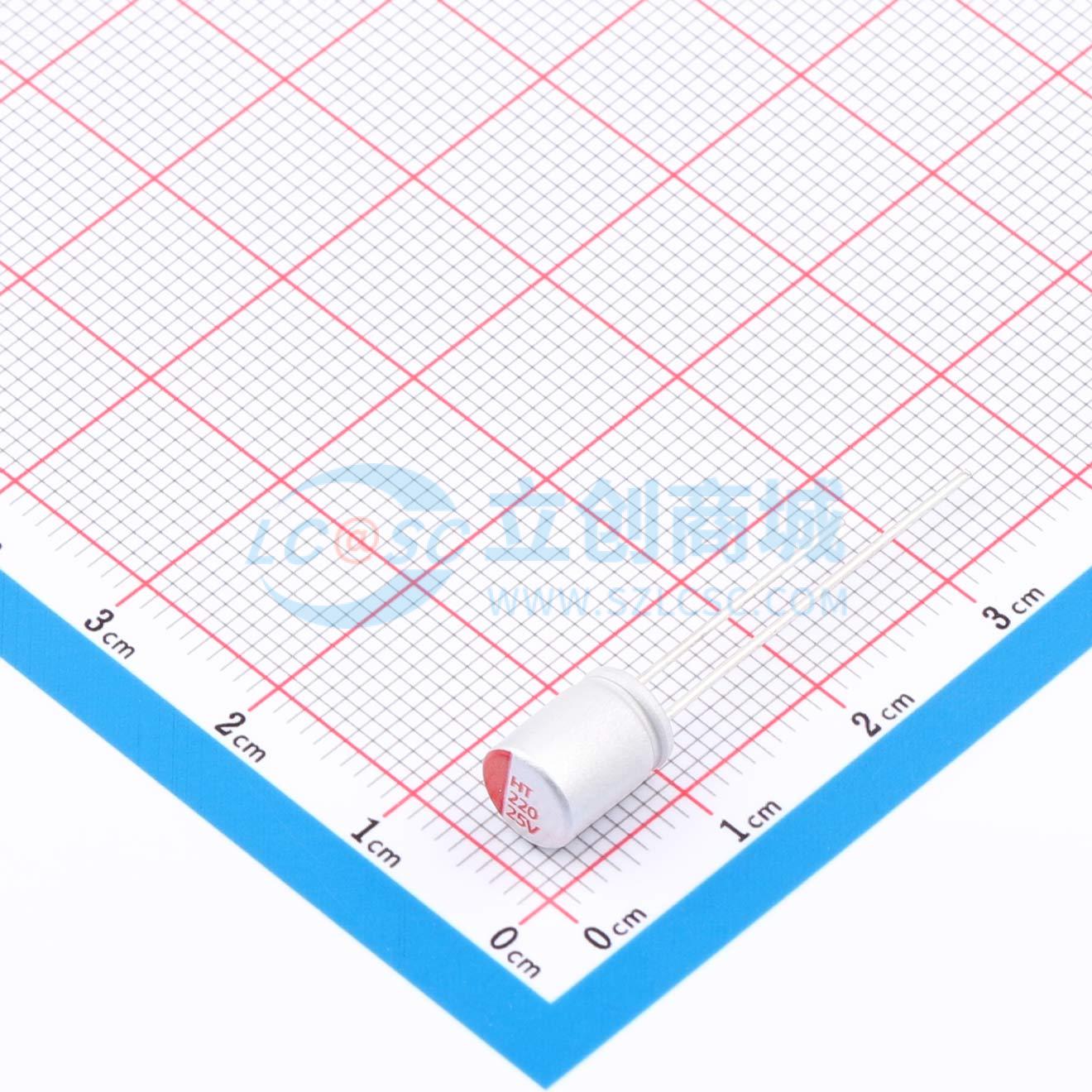 点击查看大图 RYHT25V220UF6*8实物图