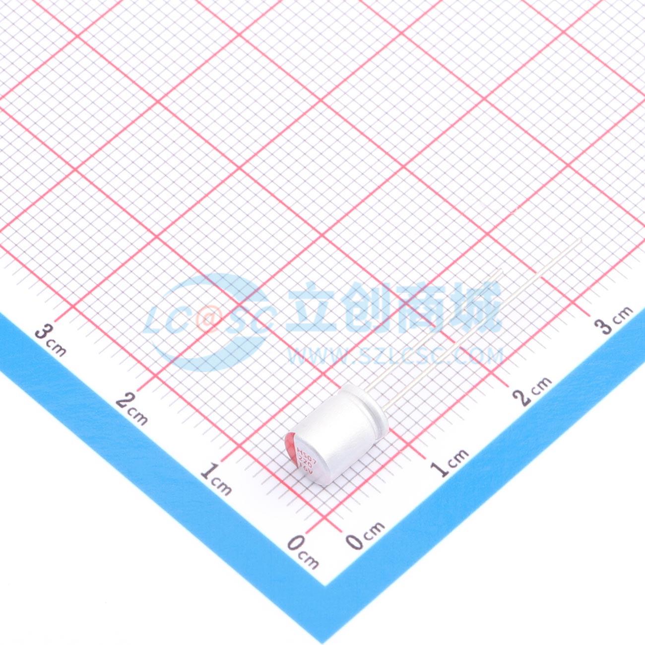 点击查看大图 RYHS16V220UF5.5*7实物图