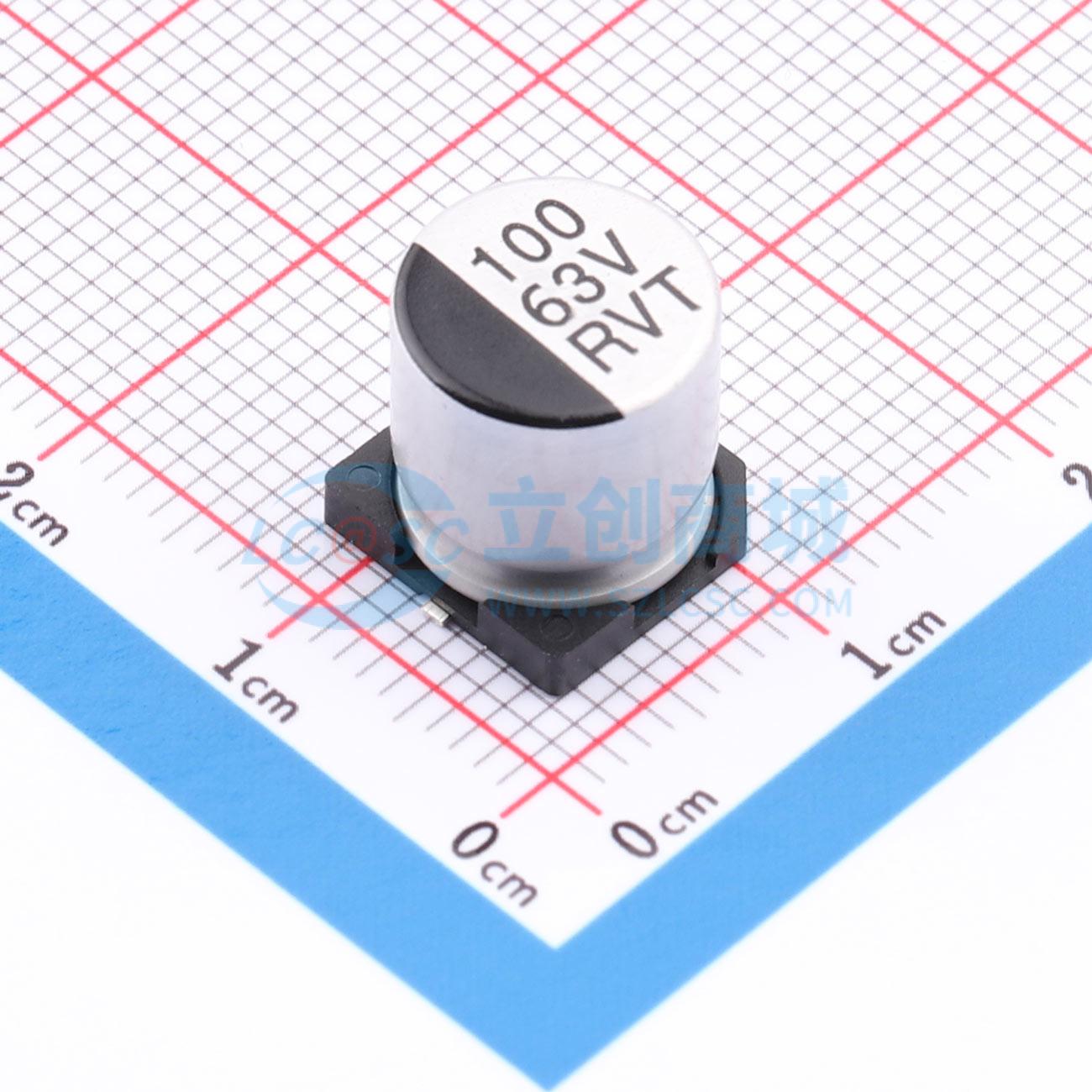 点击查看大图 RYRVT63V100UF10*10实物图