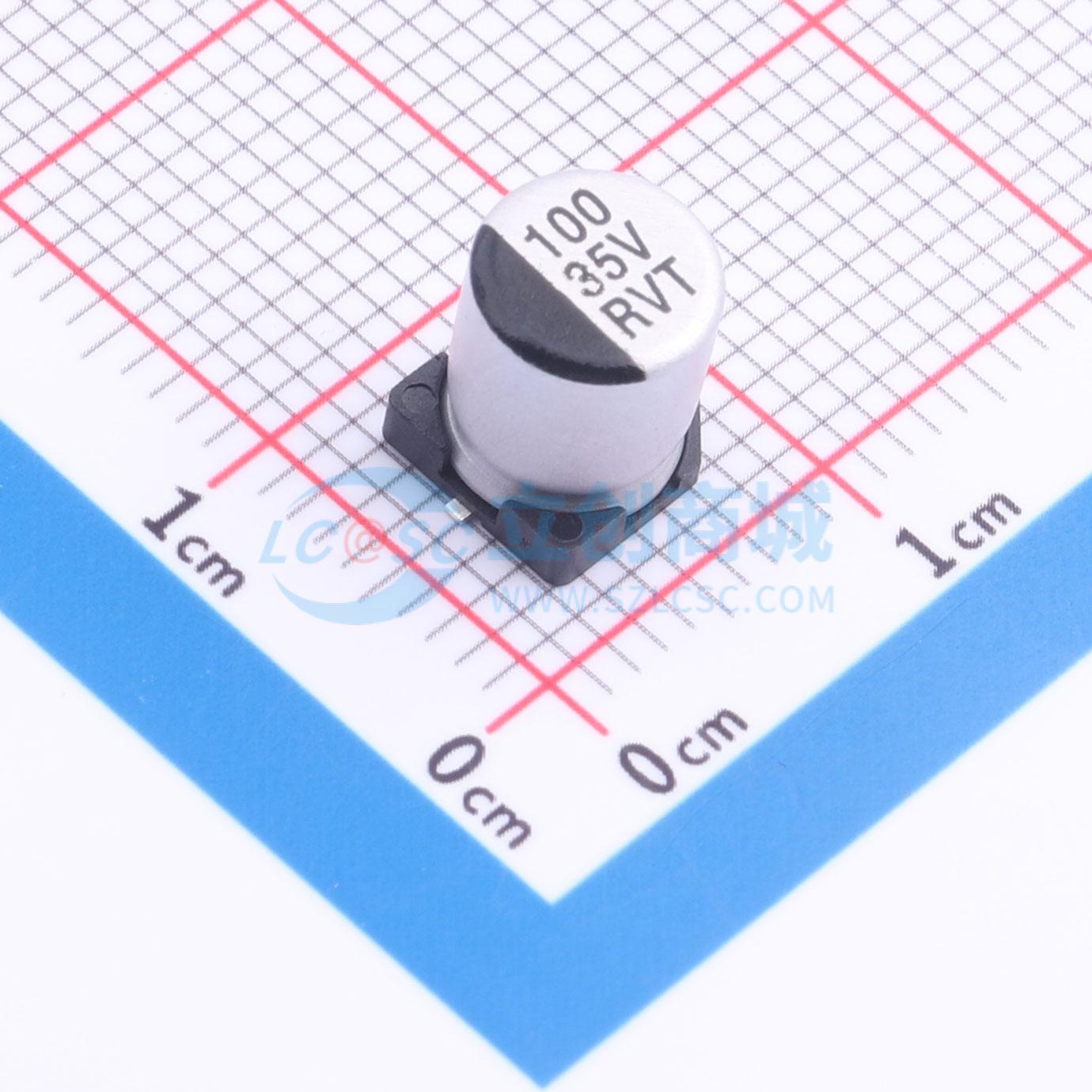 点击查看大图 RVT1V101M0607-FVH实物图