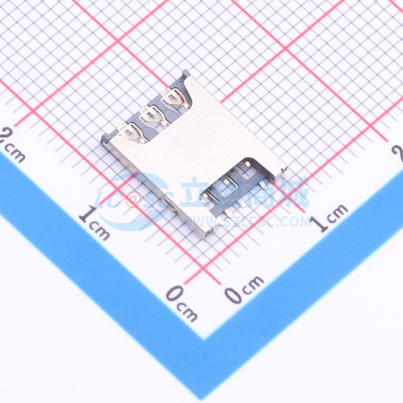 点击查看大图 NANO SIM 7P H1.35-CL SIM card slot实物图