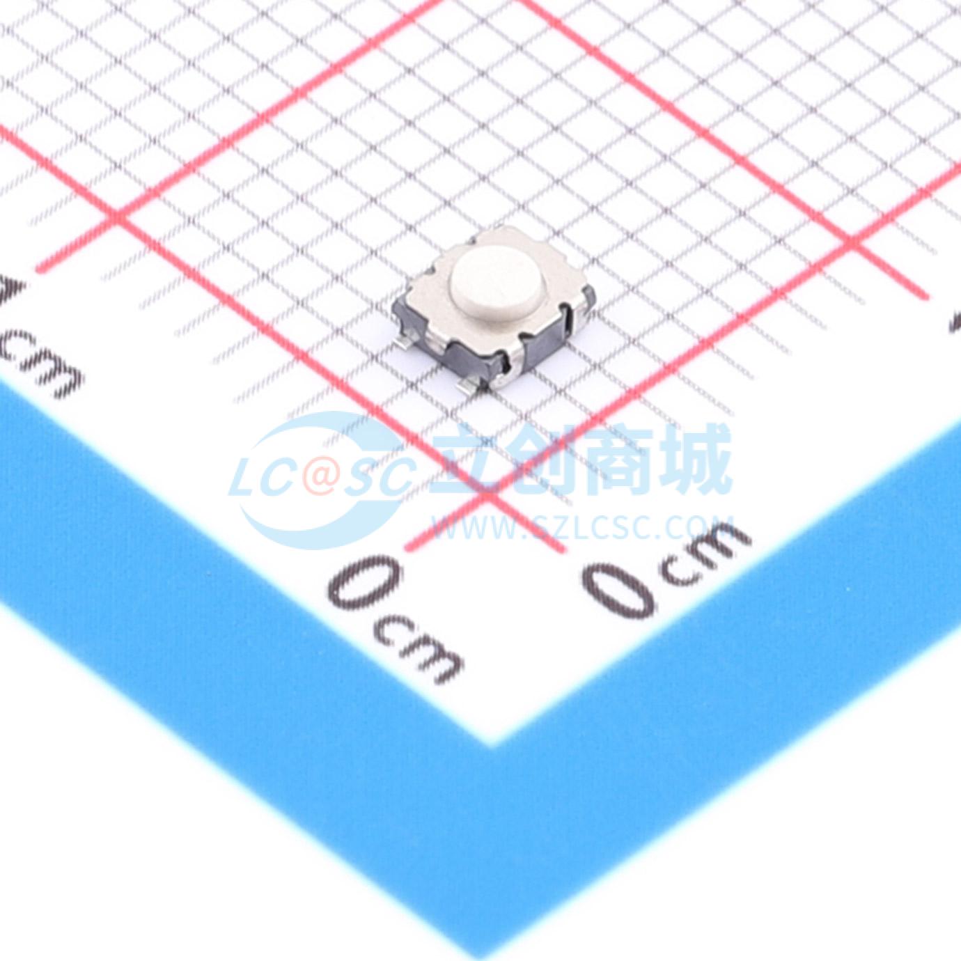 点击查看大图 HX 2.75x3x1.4-4P-1.6N tactile switch实物图