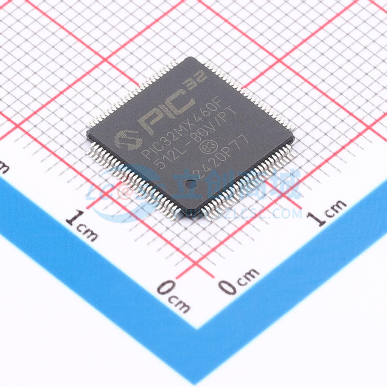点击查看大图 PIC32MX460F512L-80V/PT实物图
