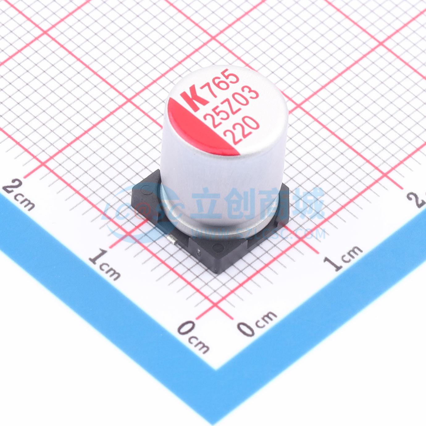 点击查看大图 A765MU227M1ELAE050实物图