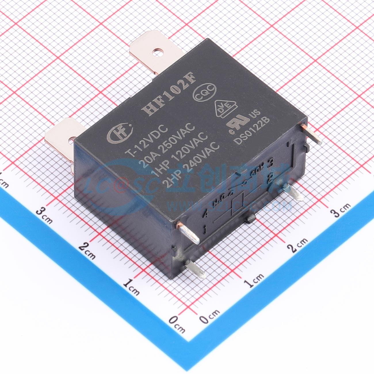 点击查看大图 HF102F/T-12VDC实物图