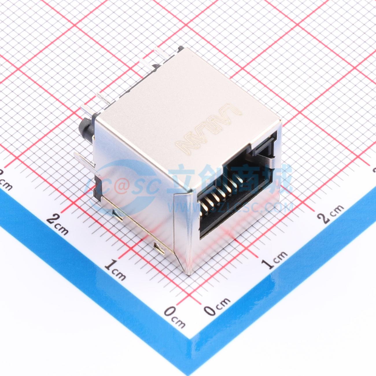 点击查看大图 LAIL-RJ45-LED2-BY-03-ZC实物图