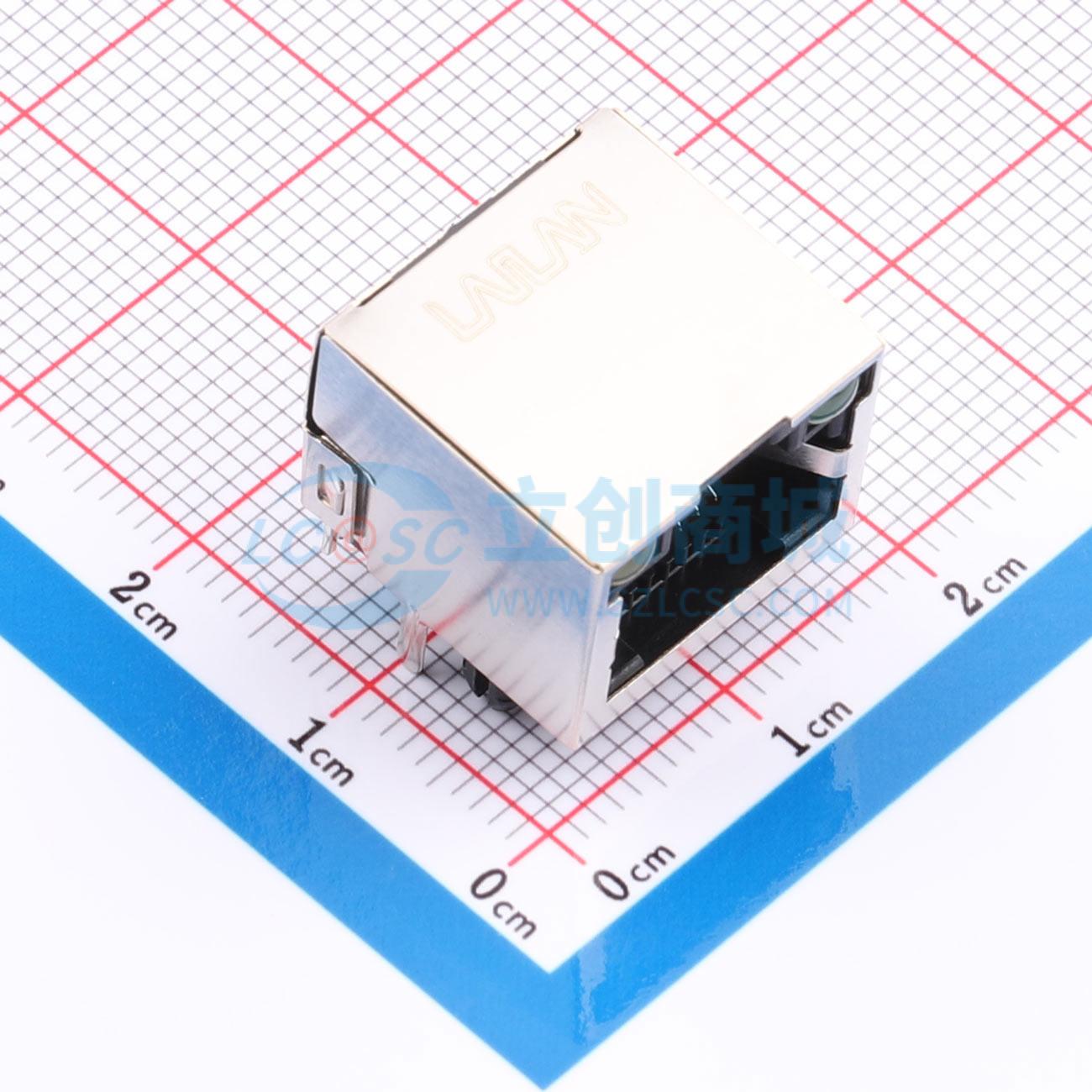 点击查看大图 LAIL-RJ45-LED2-BY-02-WC实物图