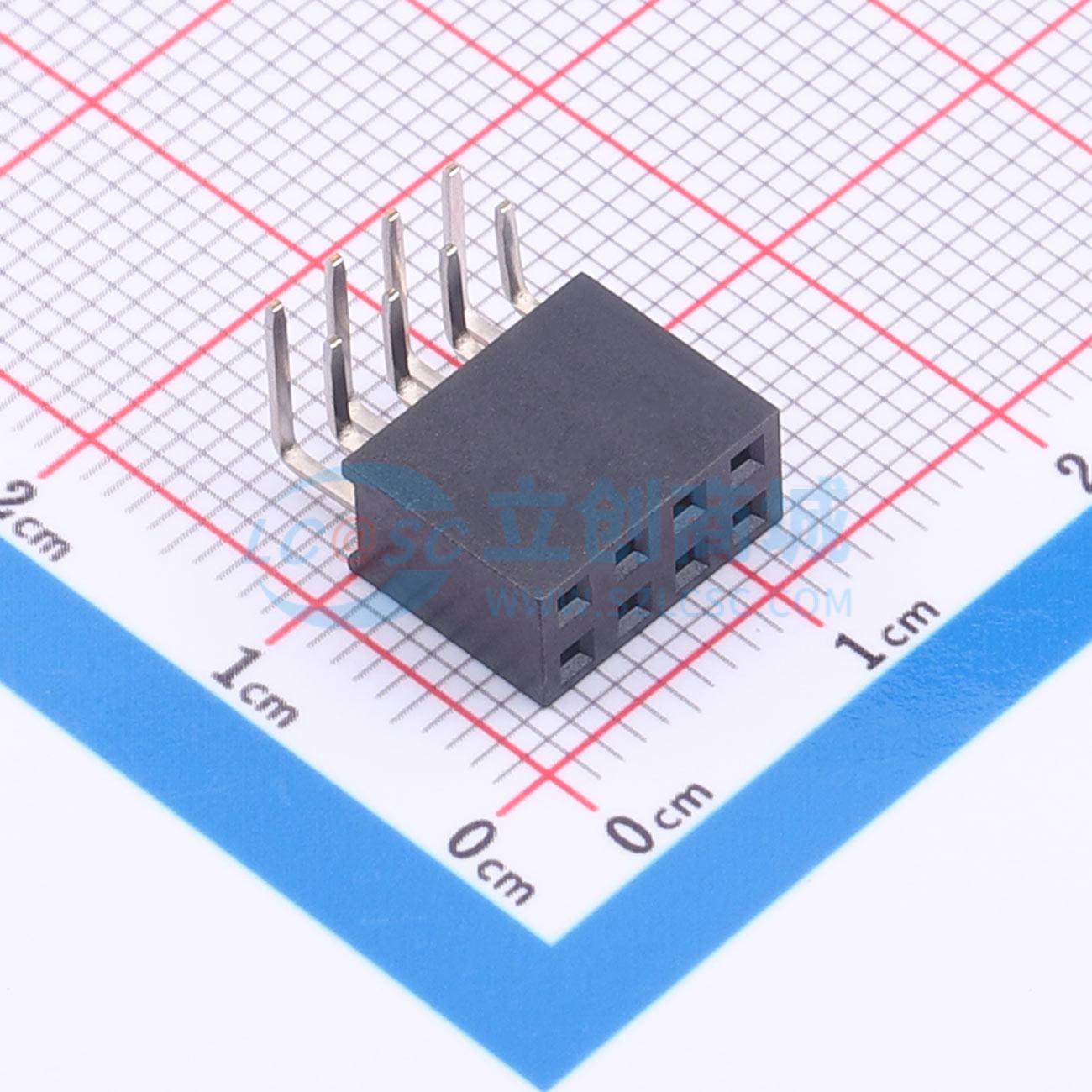 点击查看大图 PM2.54-2x4PWZ-H8.5实物图
