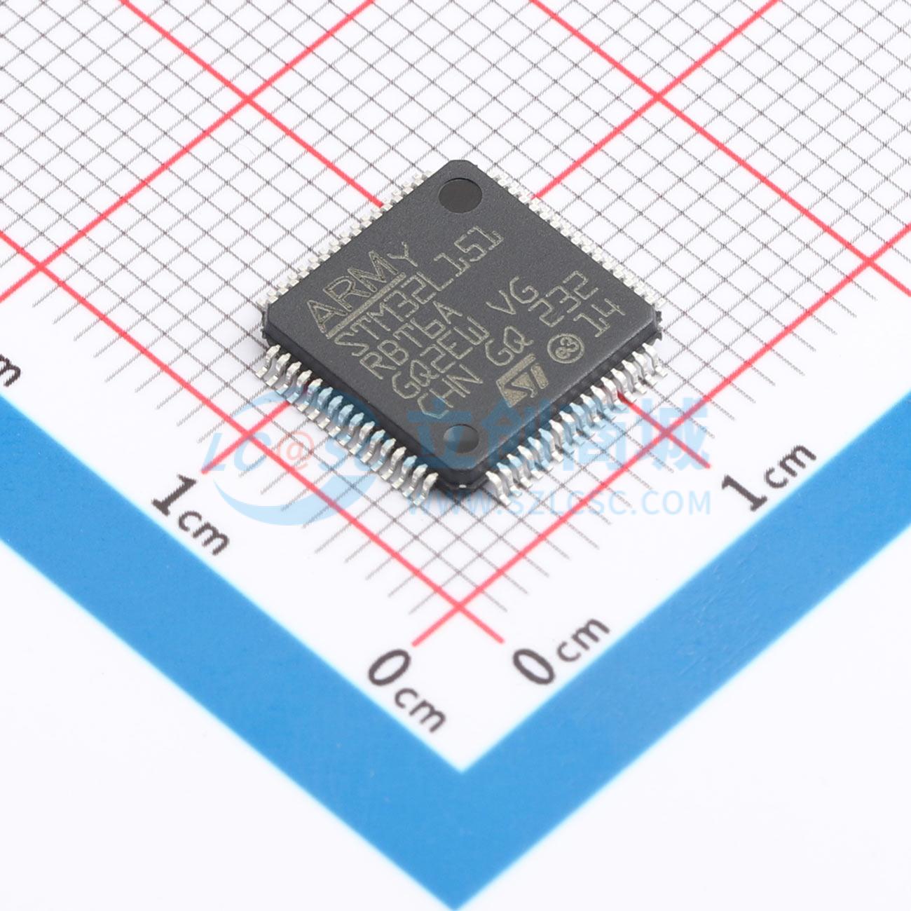点击查看大图 STM32L151RBT6ATR实物图