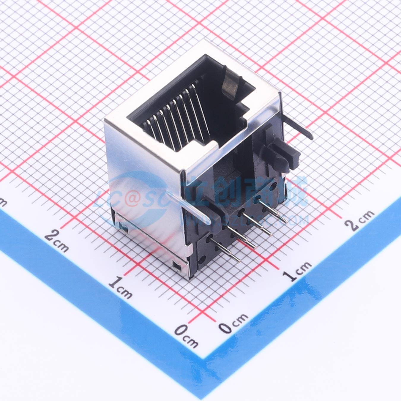 点击查看大图 LAIL-RJ45-LED0-BY-01-WC实物图