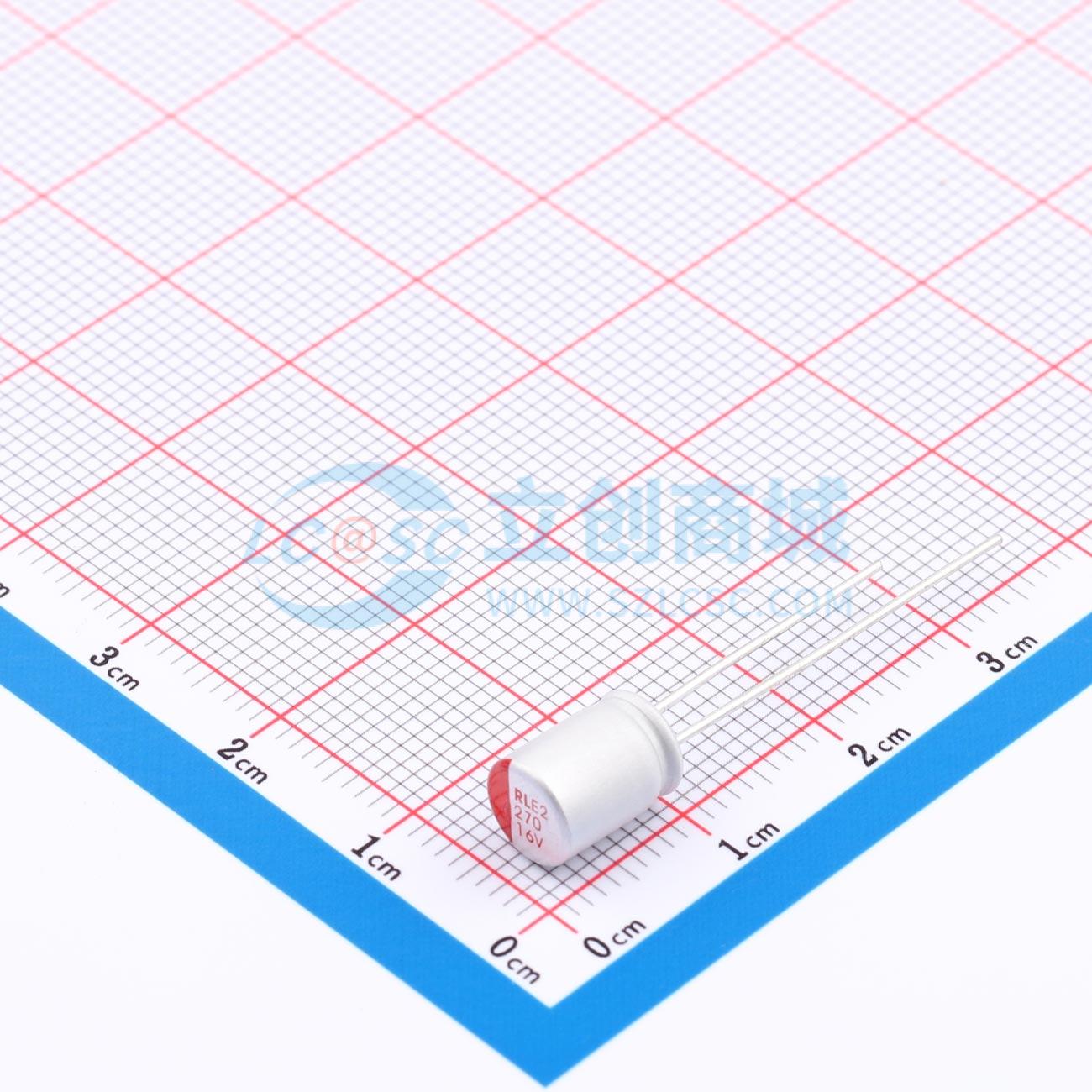 点击查看大图 RYE216V270UF6.3*8实物图