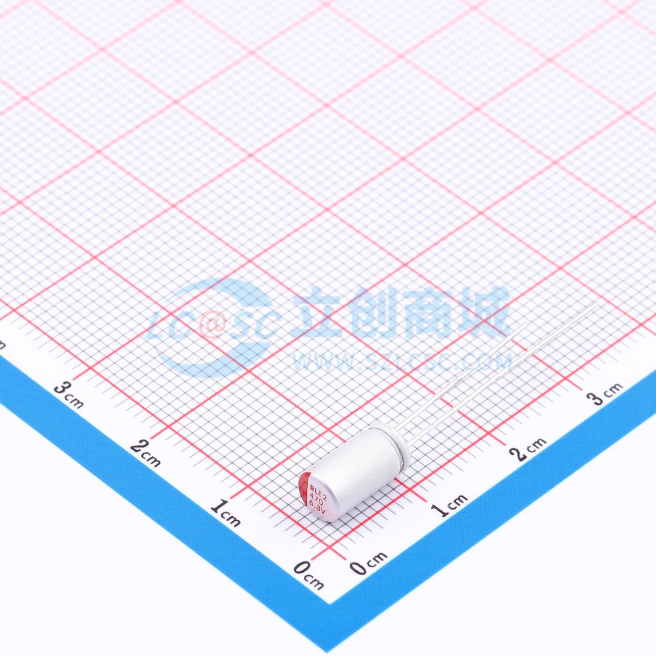 点击查看大图 RYE26.3V470UF5*9实物图