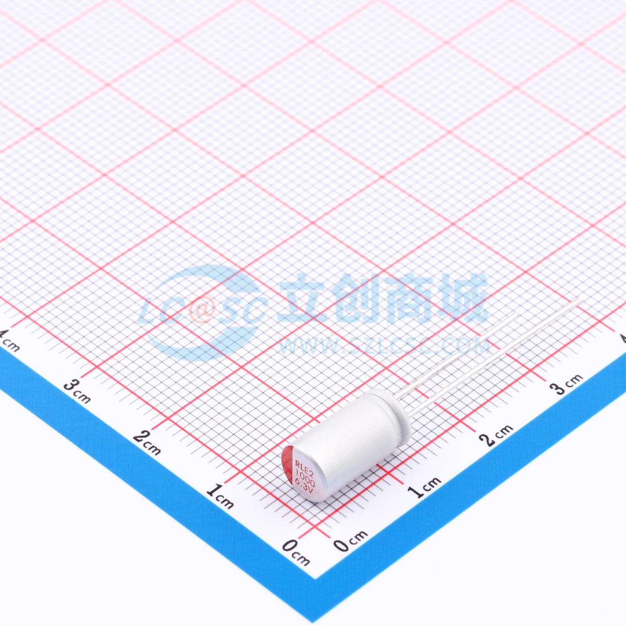 点击查看大图 RYE26.3V1000UF6.3*12实物图