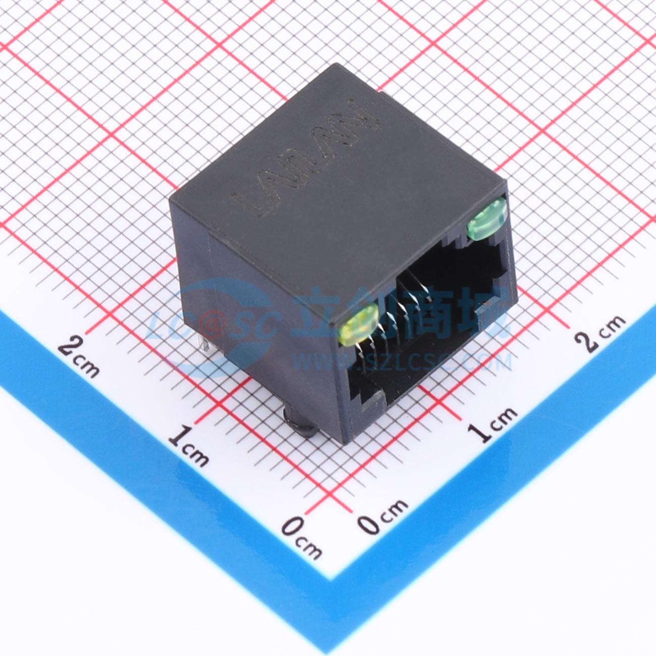 点击查看大图 LAIL-RJ45-LED2-BN-01-WC实物图