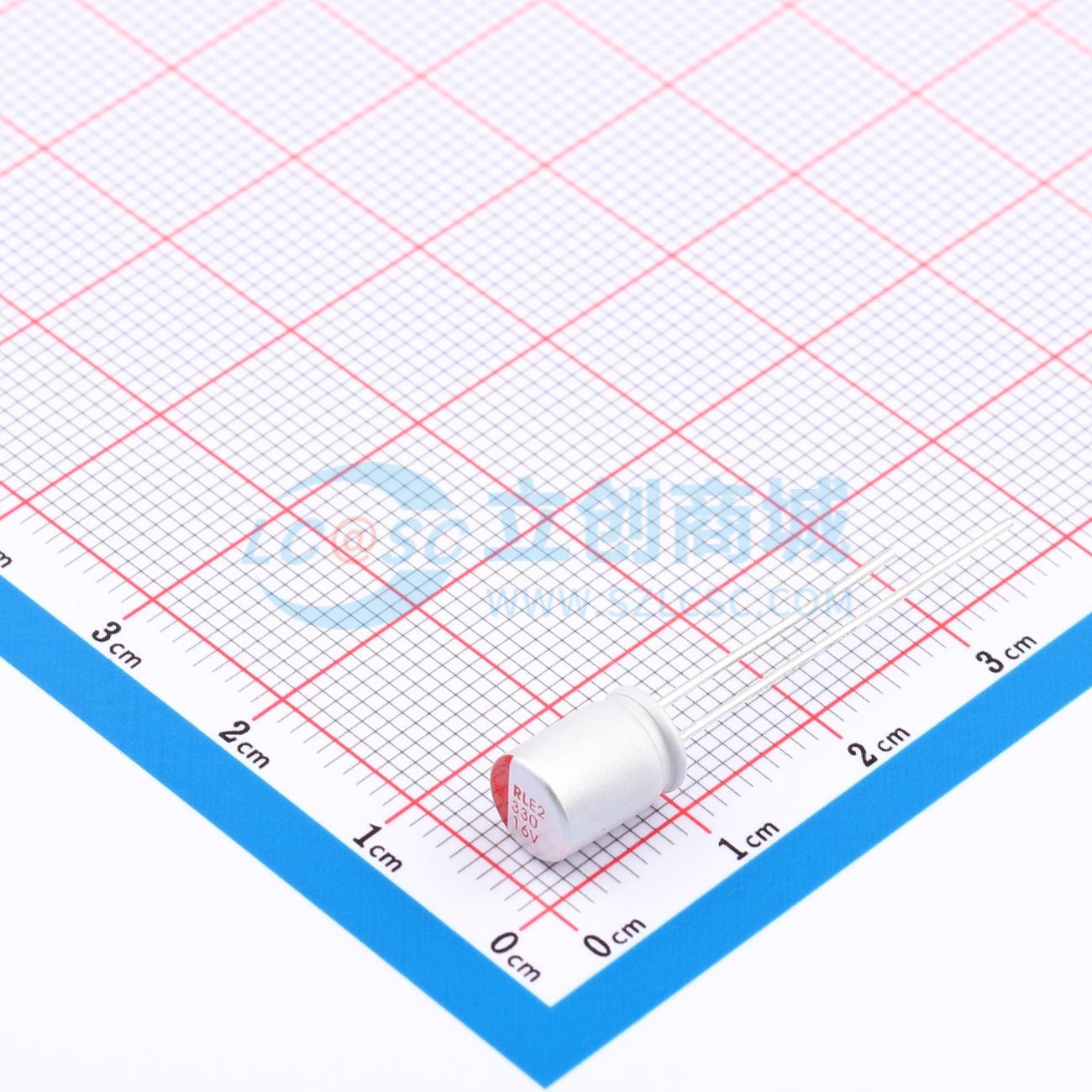 点击查看大图 RYE216V330UF6.3*8实物图