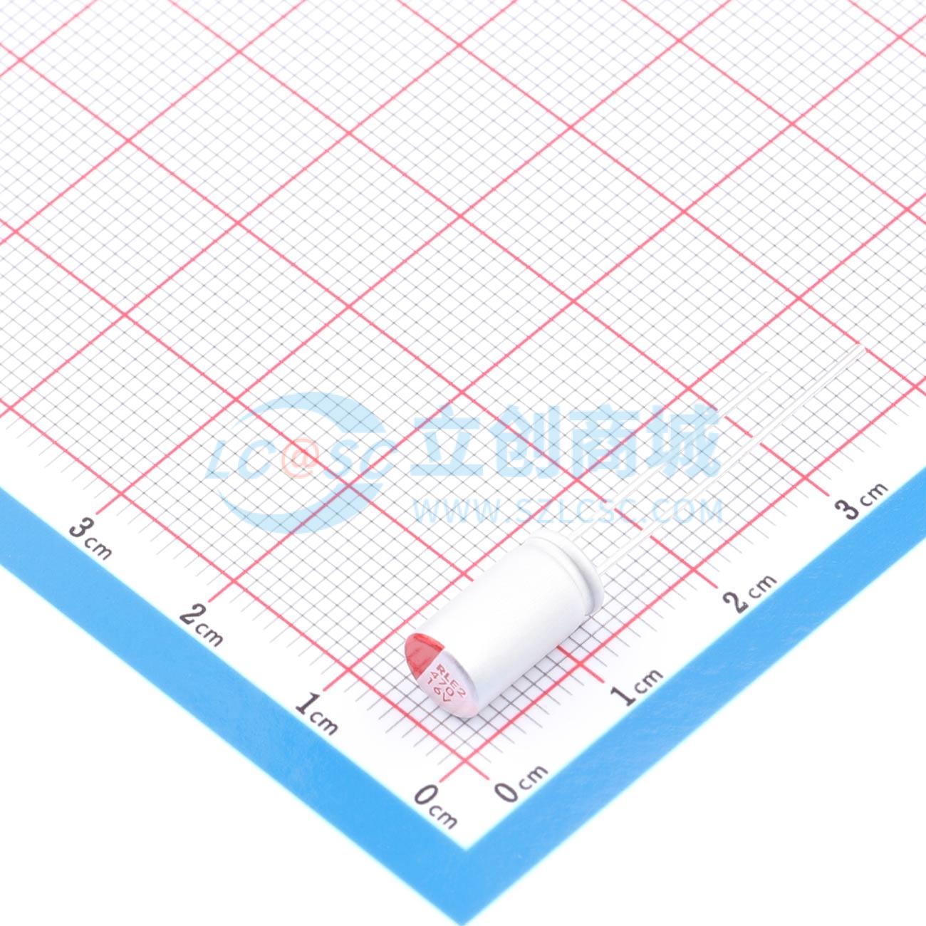 点击查看大图 RYE216V470UF6.3*12实物图
