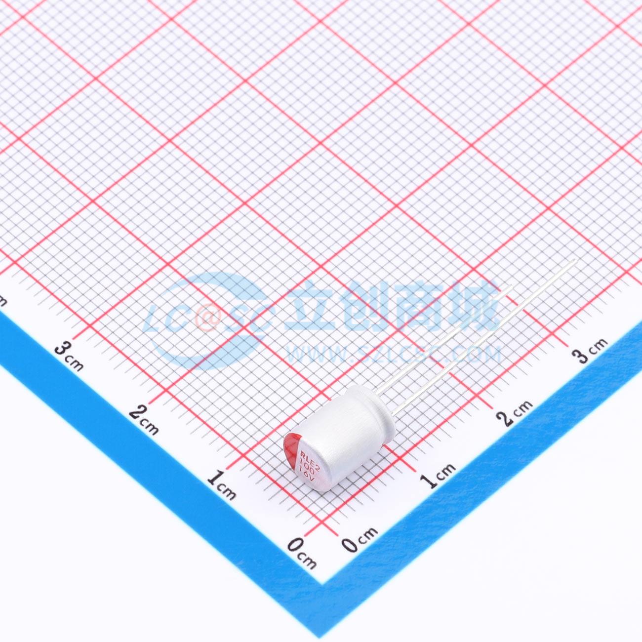 点击查看大图 RYE216V100UF6.3*8实物图