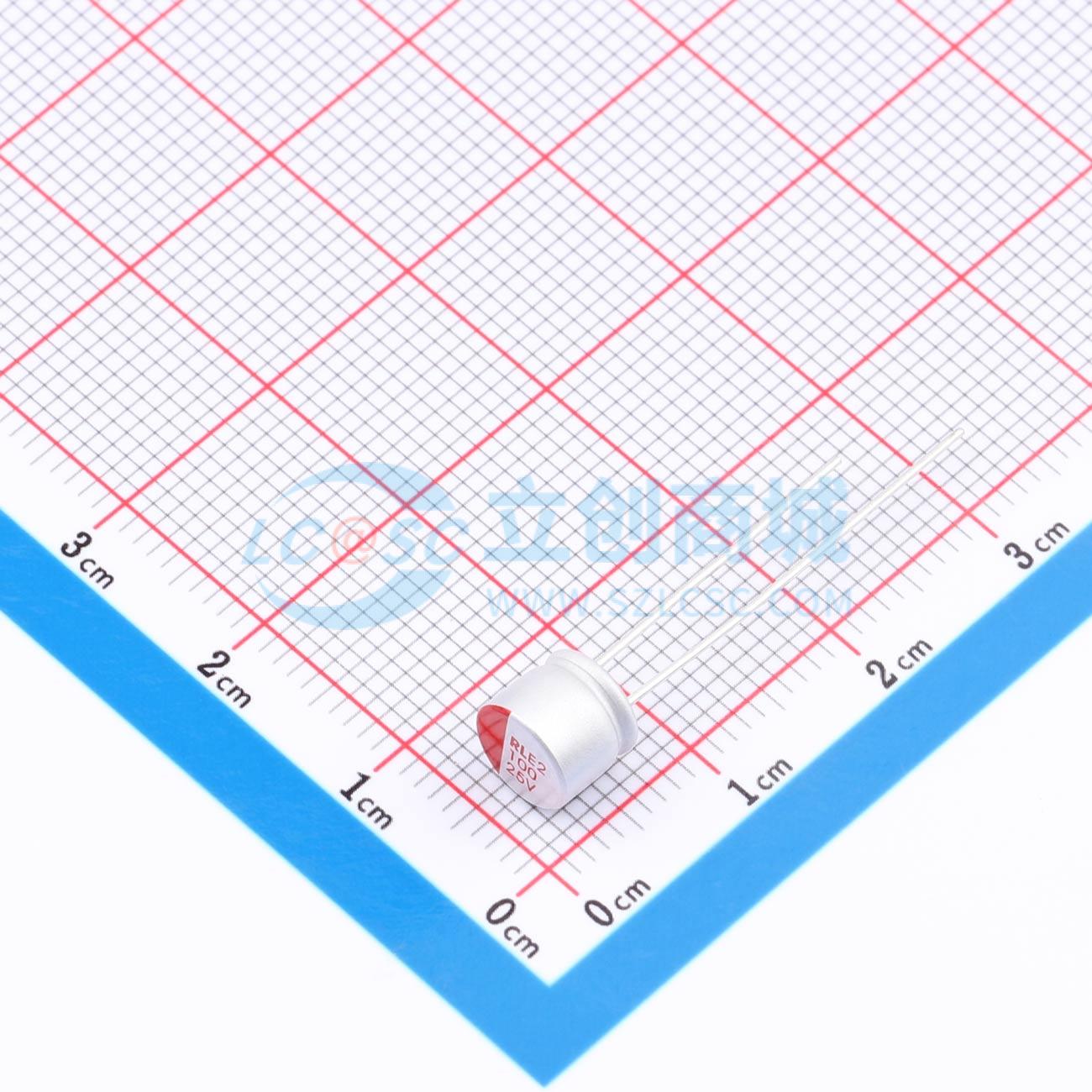 点击查看大图 RYE225V100UF6.3*5.5实物图