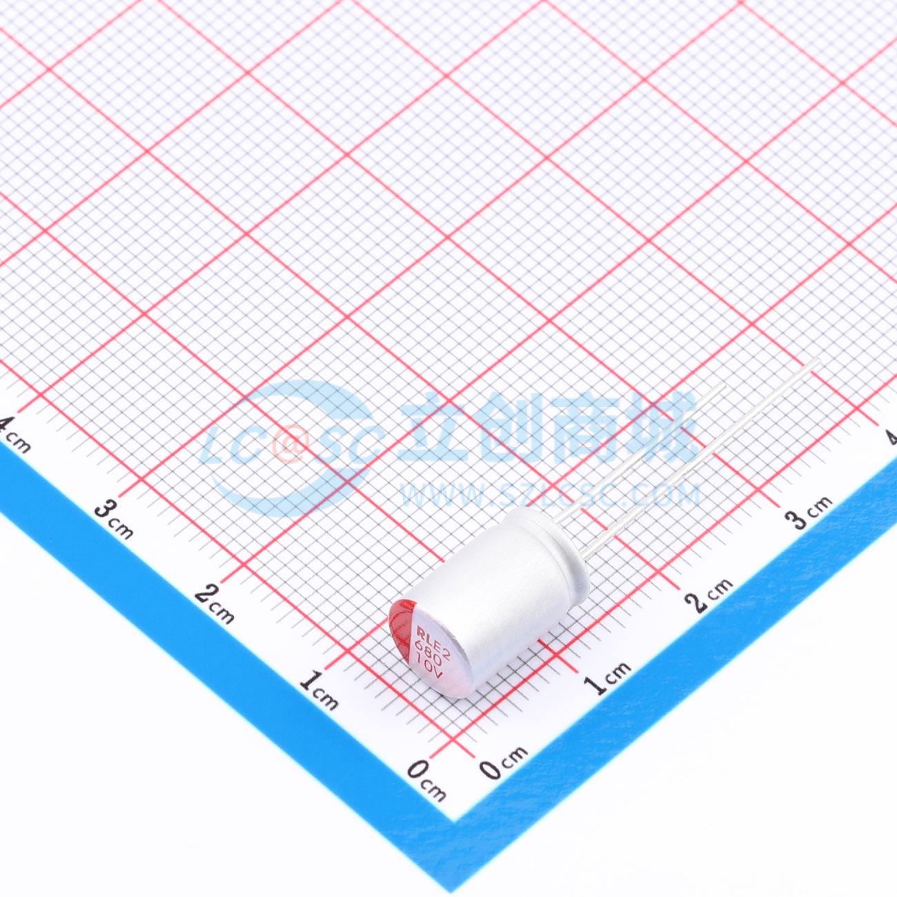 点击查看大图 RYE210V680UF8*12实物图