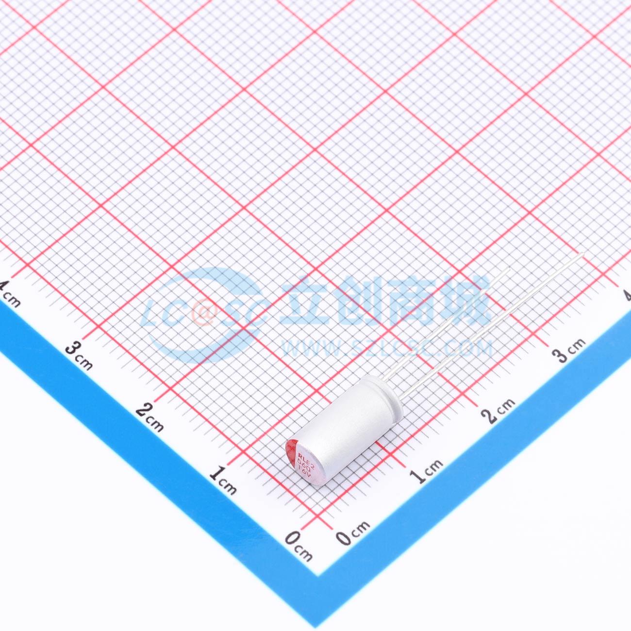 点击查看大图 RYE216V560UF5.5*11实物图