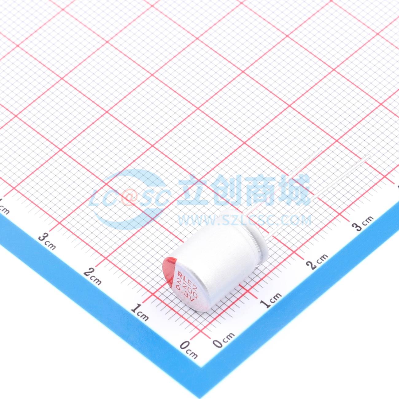点击查看大图 RYE26.3V2200UF10*13实物图