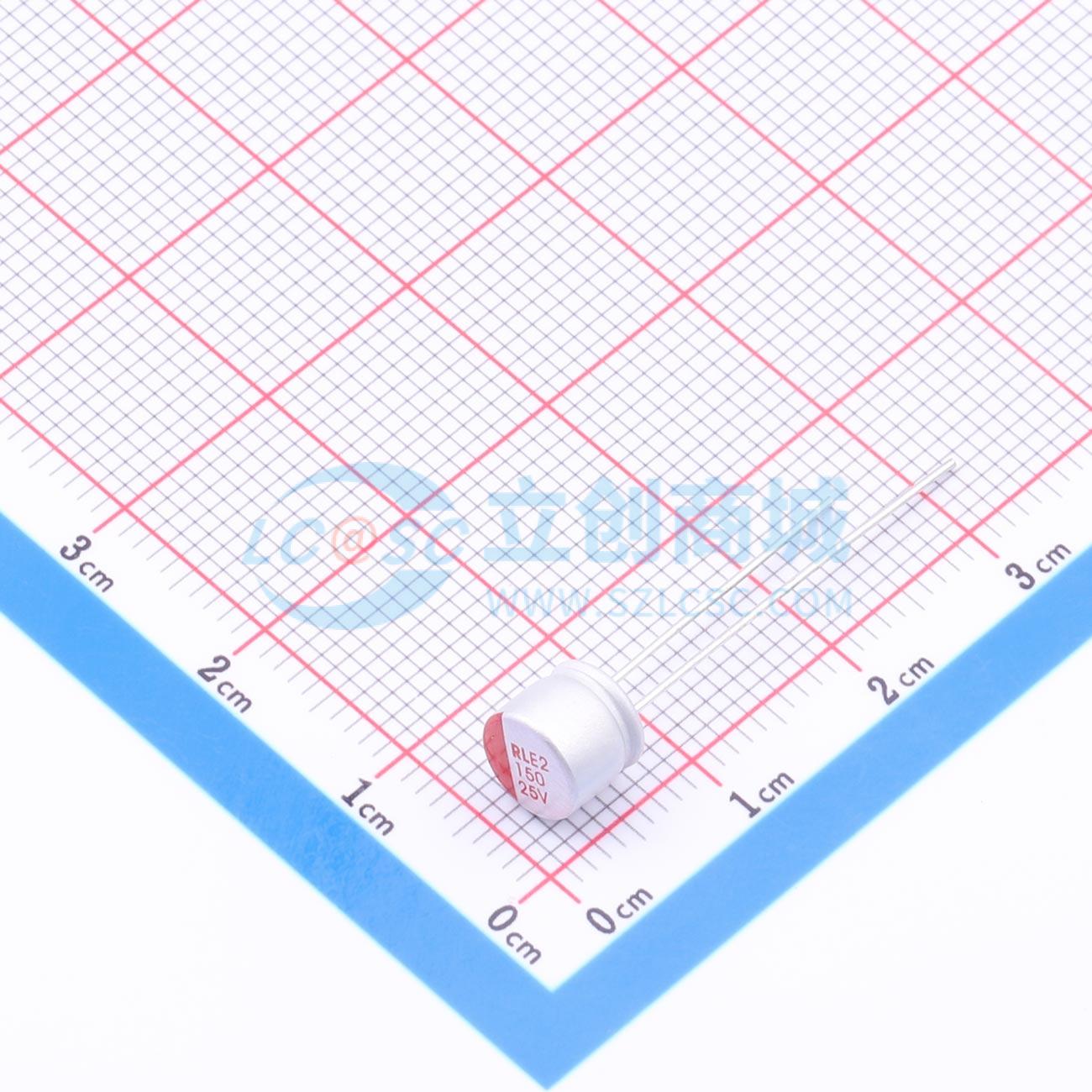 点击查看大图 RYE225V150UF6.3*5.5实物图