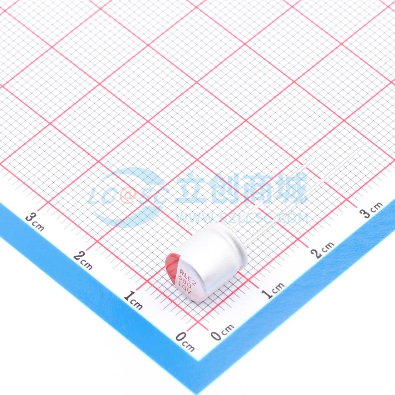 点击查看大图 RYE210V680UF8*9实物图