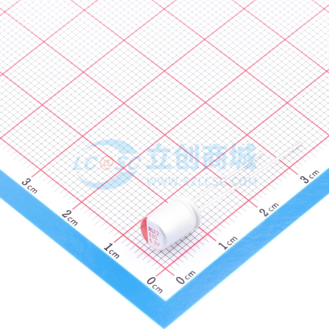 点击查看大图 RYE26.3V330UF6.3*8实物图