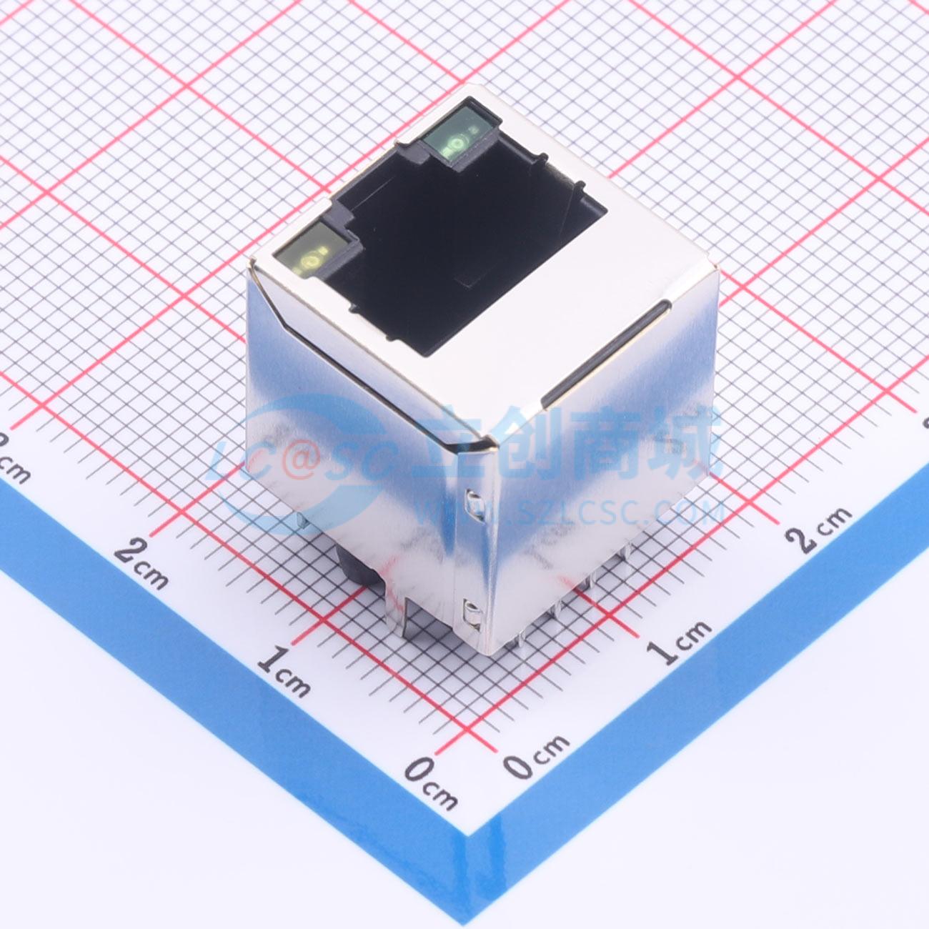 点击查看大图 LAIL-RJ45-LED2-BY-02G-ZC实物图