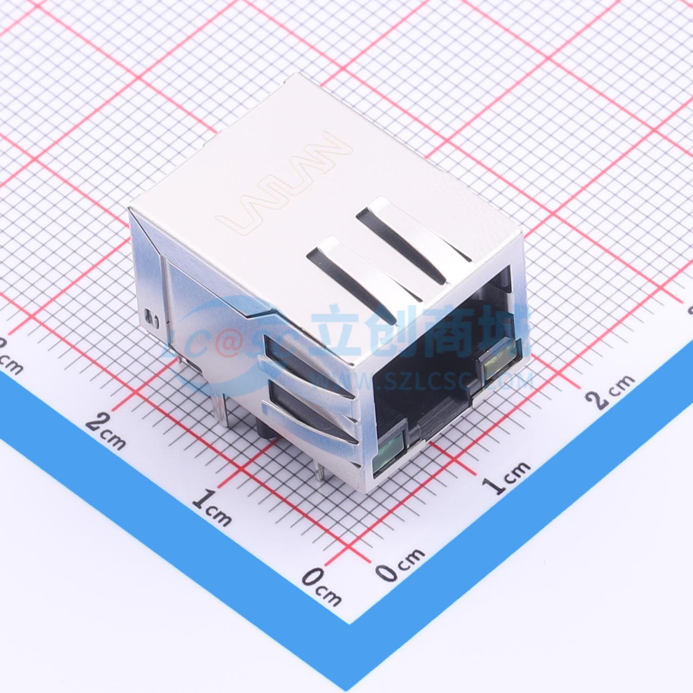 点击查看大图 LAIL-RJ45-LED2-BY-05G-WC实物图