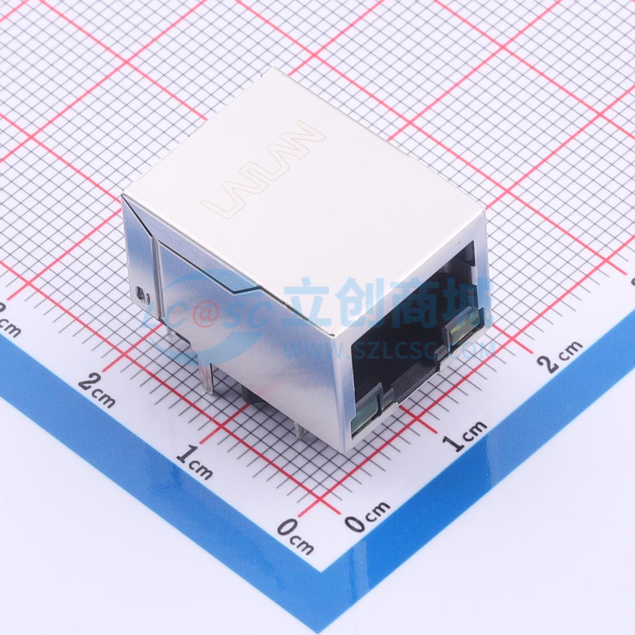 点击查看大图 LAIL-RJ45-LED2-BY-03G-WC实物图