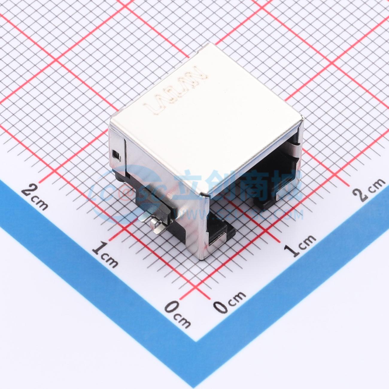点击查看大图 LAIL-RJ45-LED0-BY-01-CB实物图