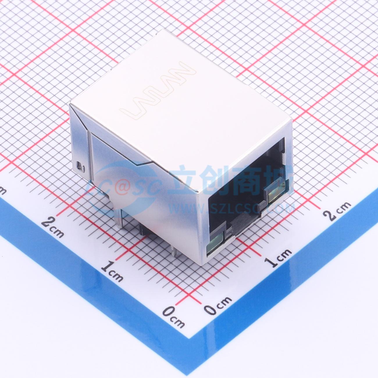 点击查看大图 LAIL-RJ45-LED2-BY-01G-WC实物图