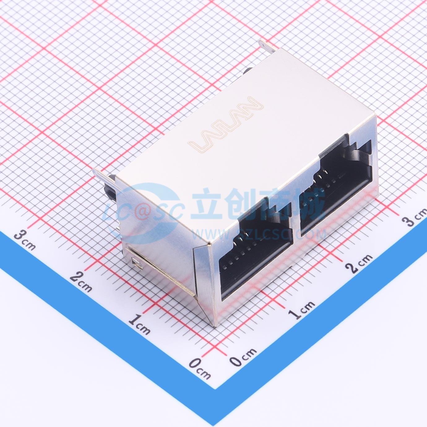 点击查看大图 LAIL-RJ45-2P-LED0-BY-01G-ZC实物图