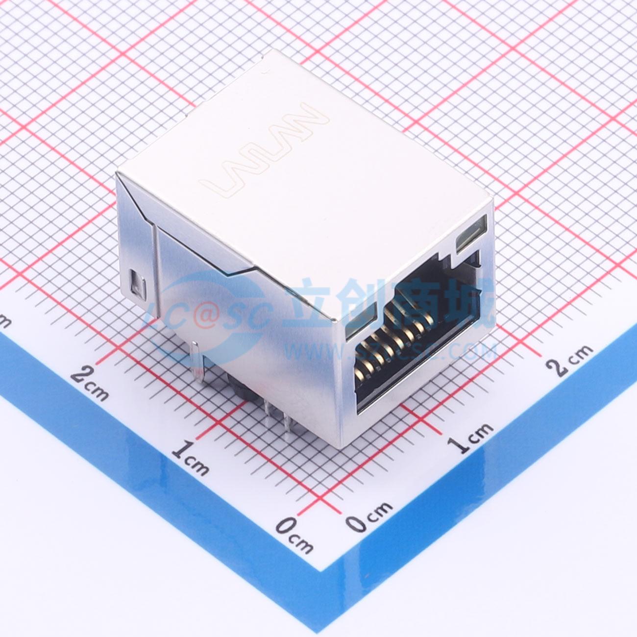 点击查看大图 LAIL-RJ45-LED2-BY-11G-WC实物图