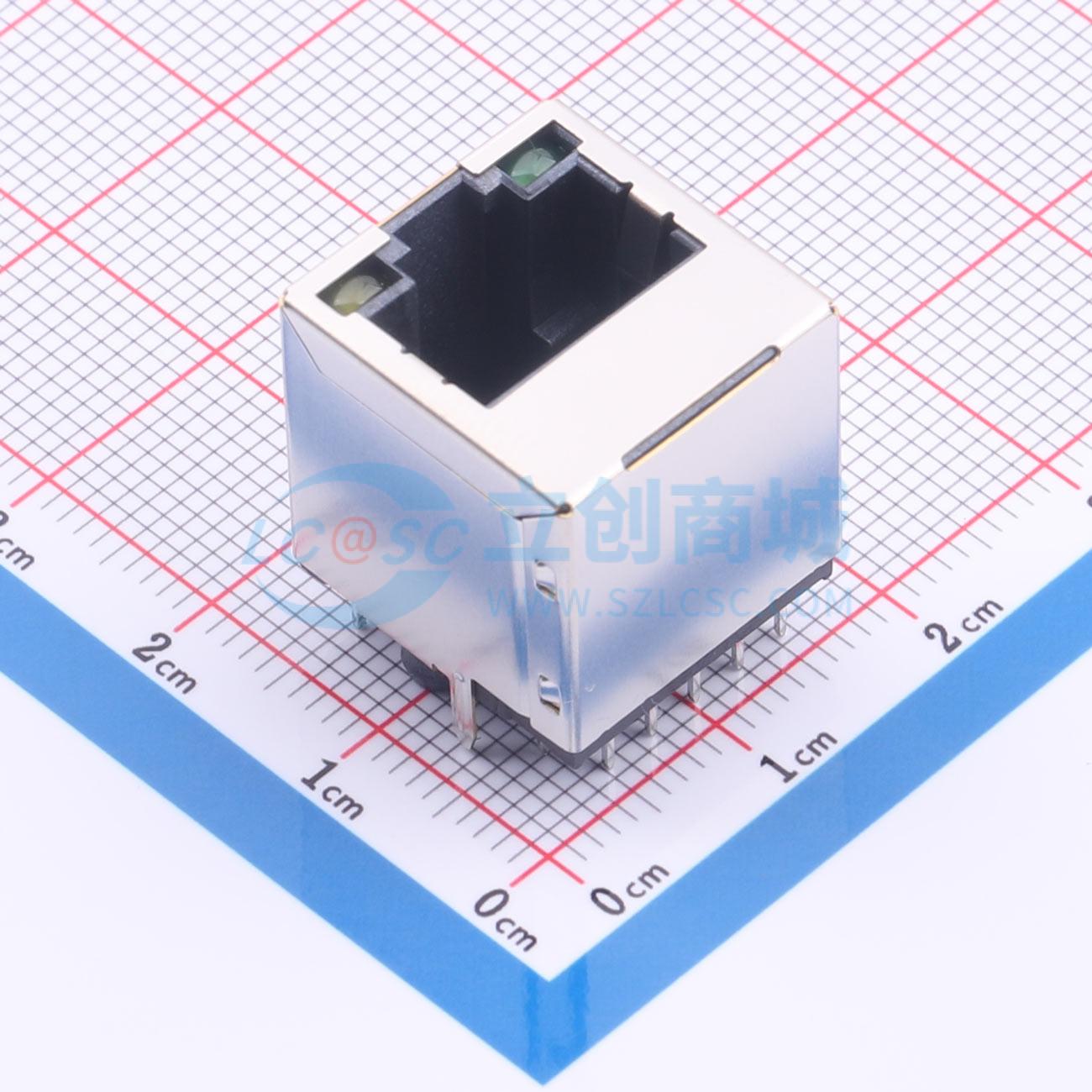 点击查看大图 LAIL-RJ45-LED2-BY-04G-ZC实物图