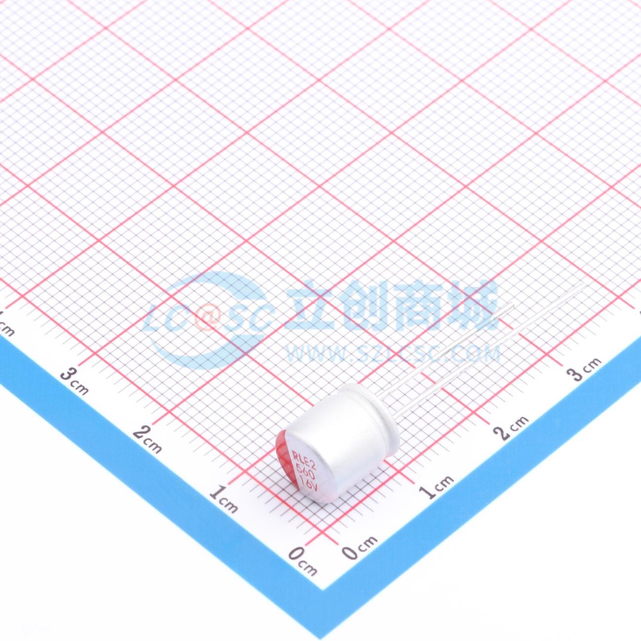 点击查看大图 RYE216V560UF8*9实物图