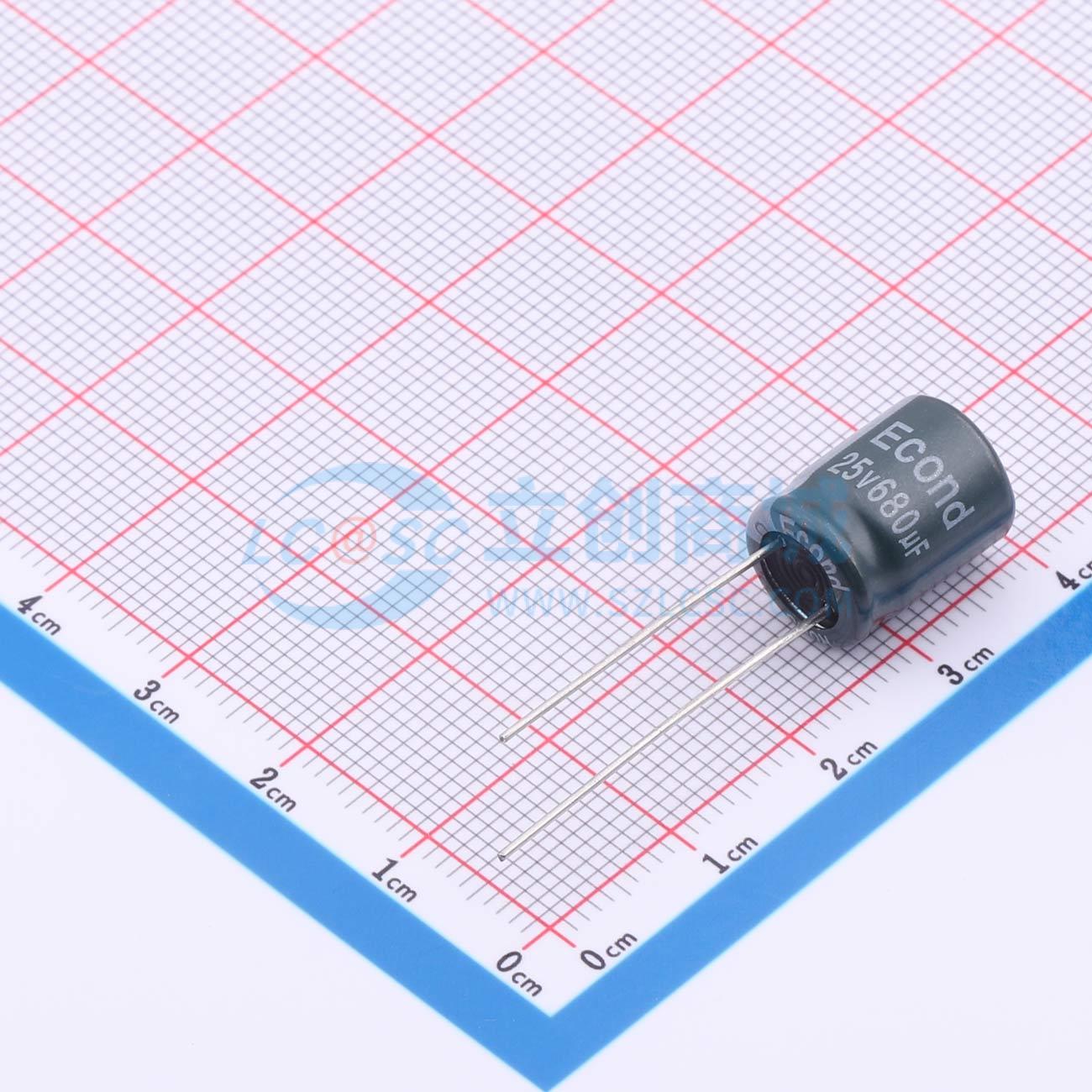 点击查看大图 680uF25V10x13GF实物图