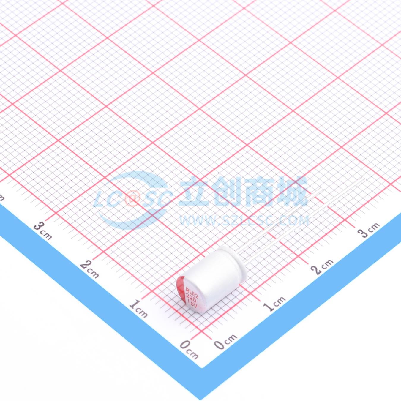 点击查看大图 RYE216V220UF6.3*8实物图