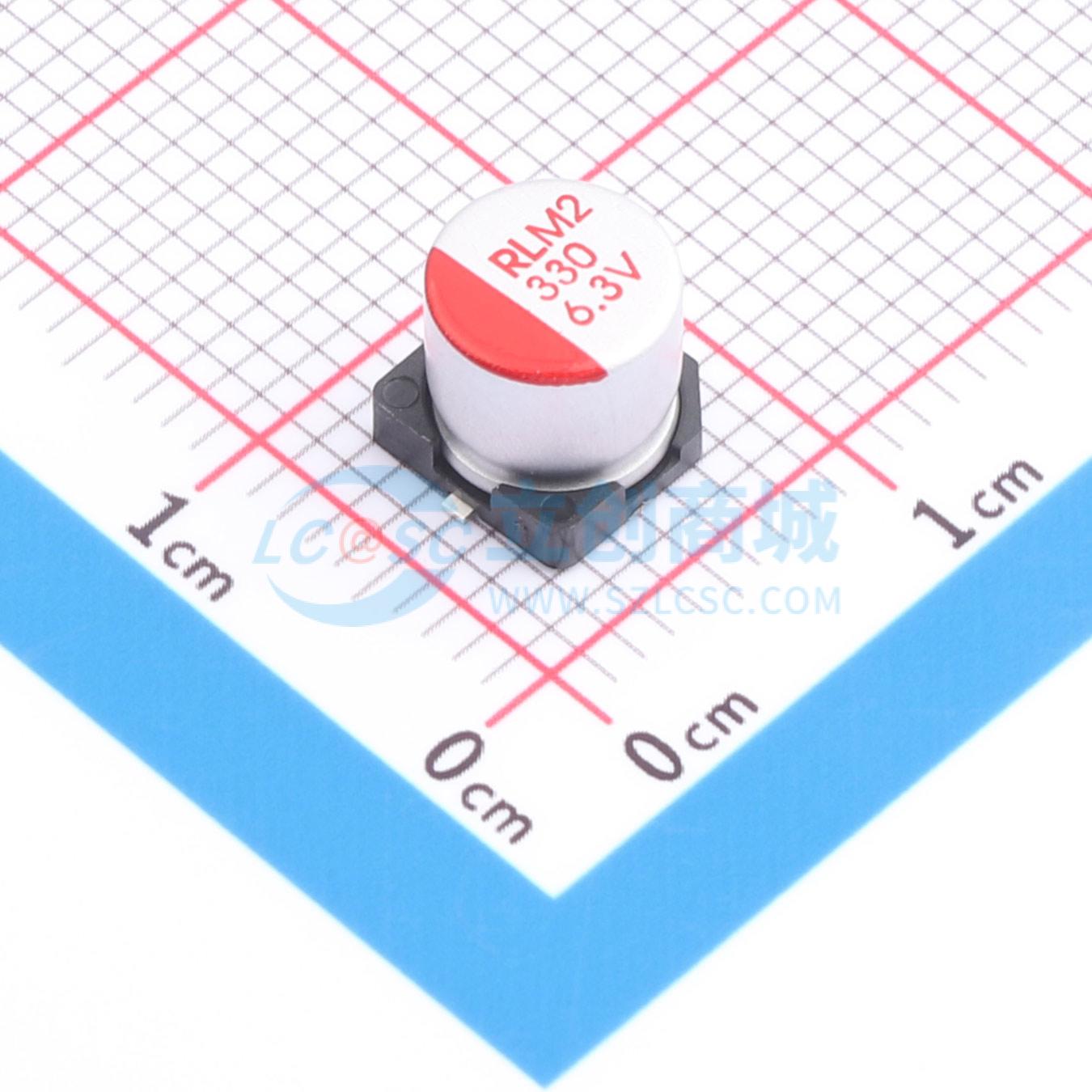 点击查看大图 RYM26.3V330UF6.3*5.8实物图
