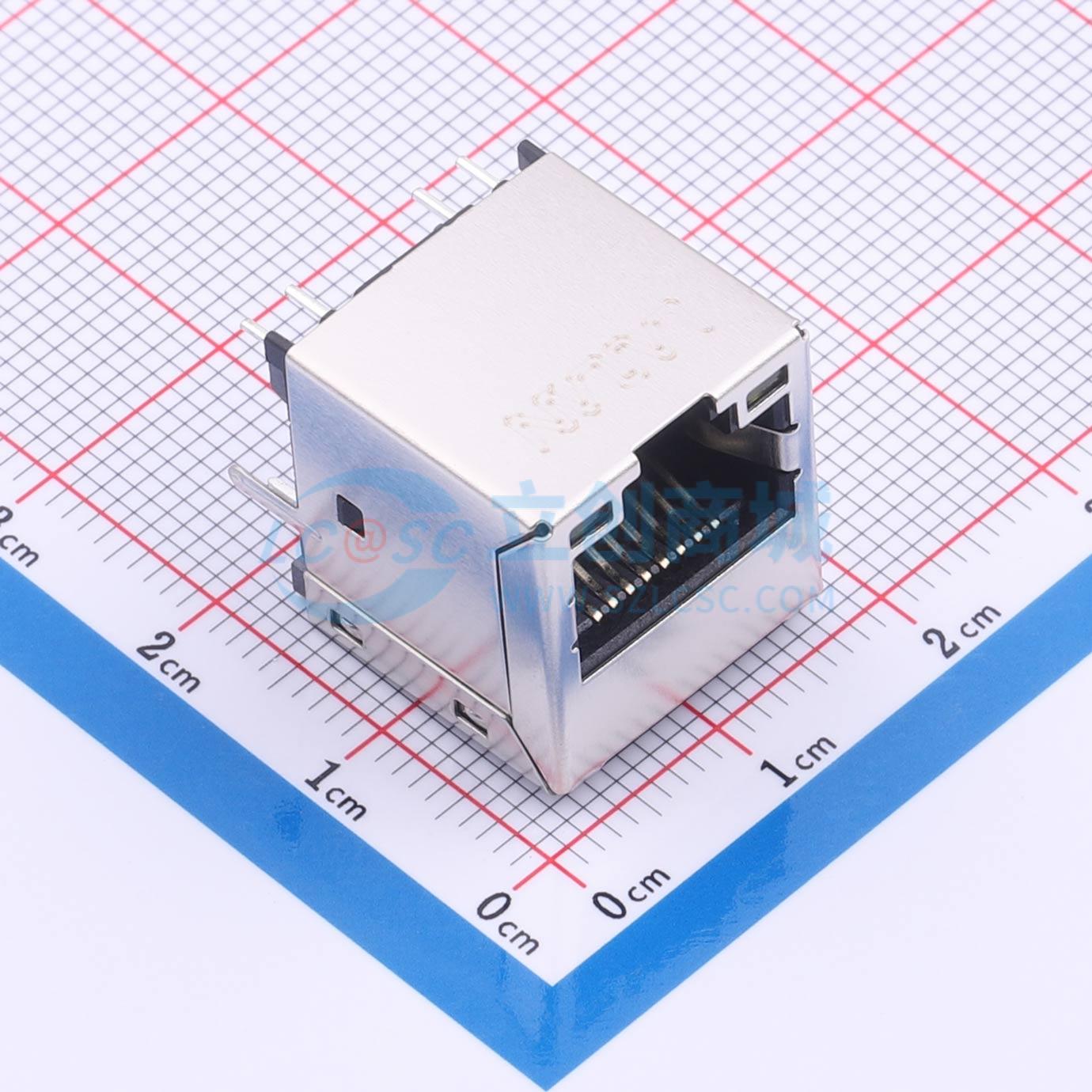 点击查看大图 LAIL-RJ45-LED2-BY-04-ZC实物图