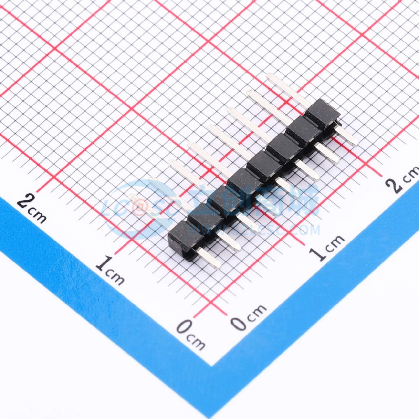点击查看大图 2.54x2.5 1x8P PA6.0 PC3.0 L11.6实物图