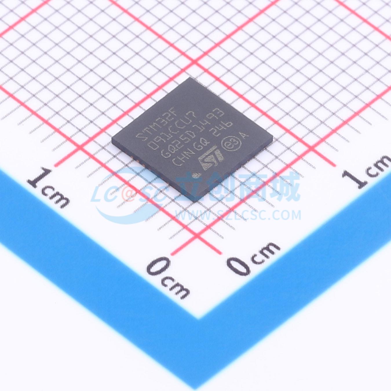 点击查看大图 STM32F091CCU7实物图