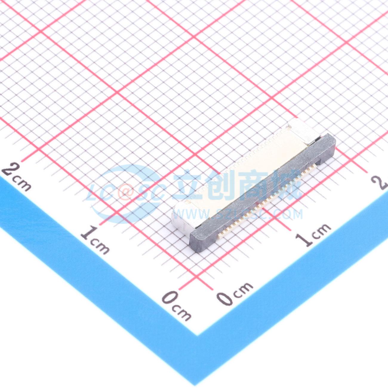 点击查看大图 LAIL-FPC-BX01-24P0.5-W实物图