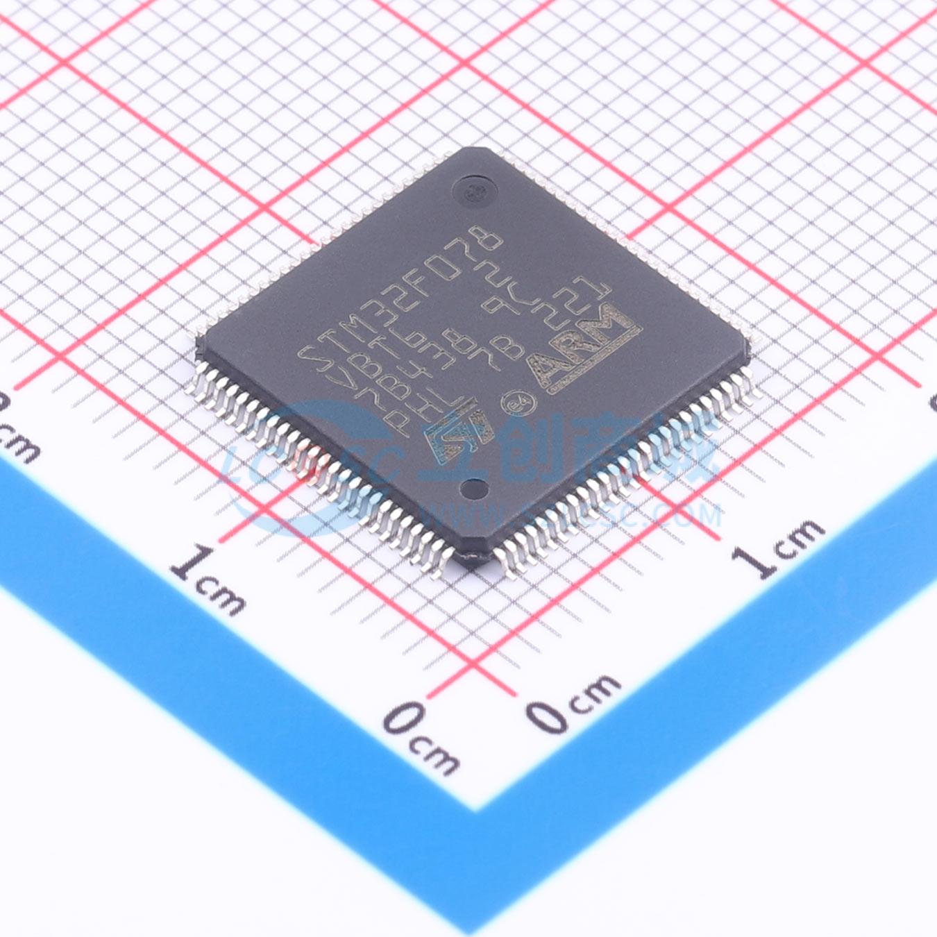 点击查看大图 STM32F078VBT6实物图