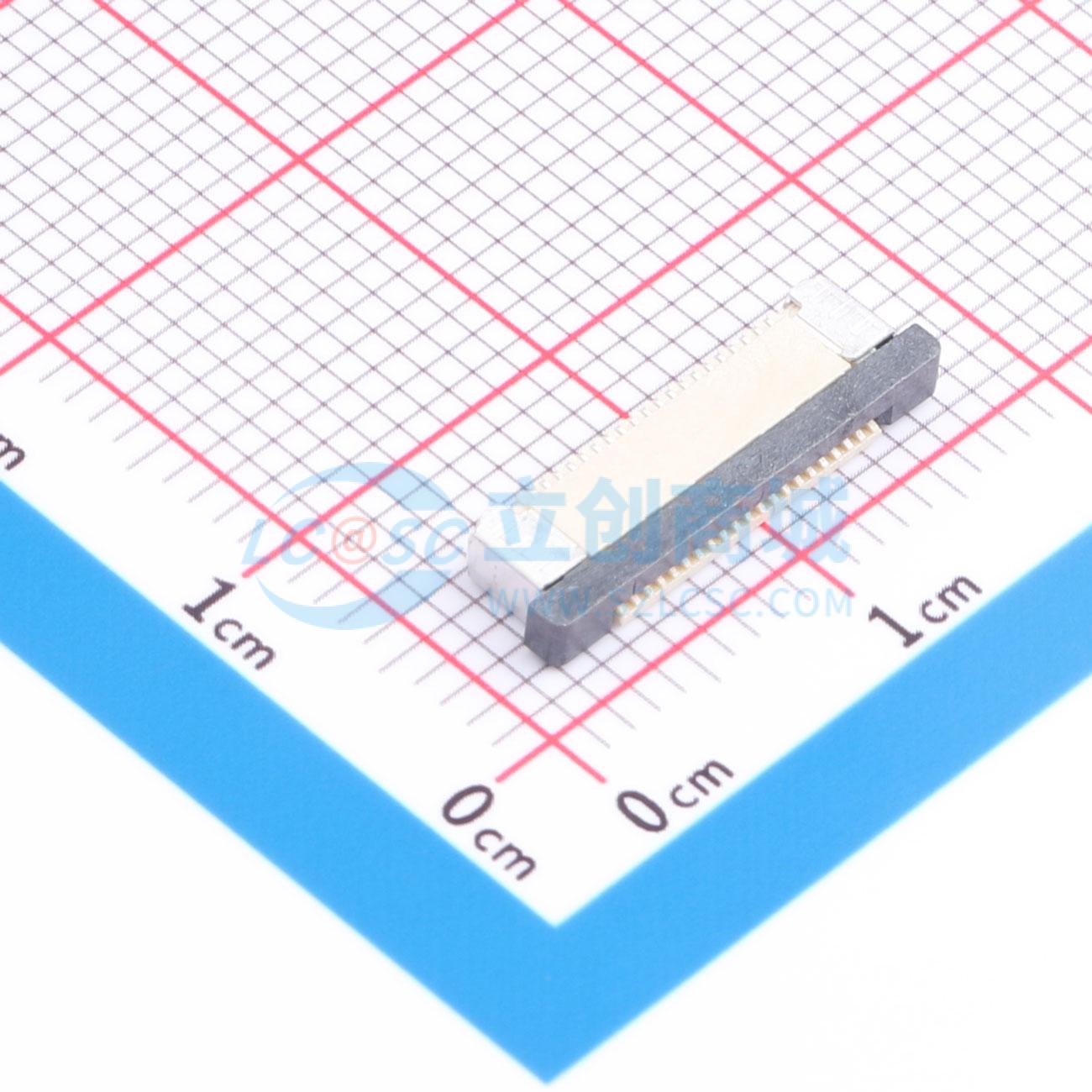 点击查看大图 LAIL-FPC-BX01-20P0.5-W实物图
