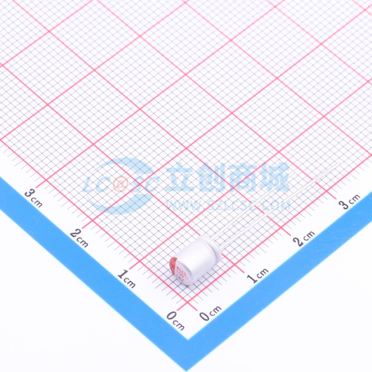 点击查看大图 RYE216V100UF5*7实物图